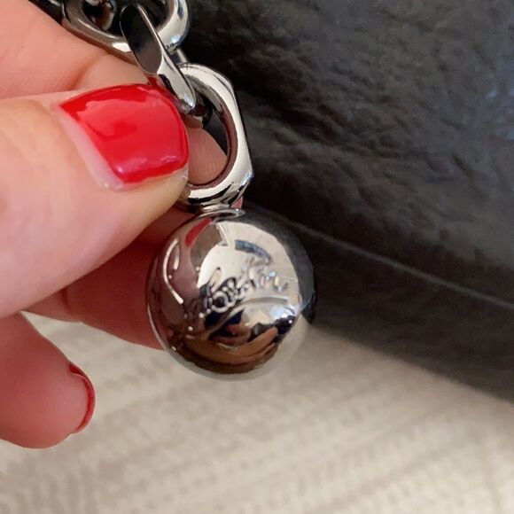 Christian Louboutin Blk Leather Zipper Cross Body - Picture 12 of 12